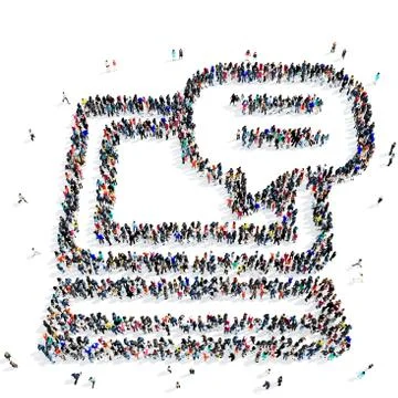 People computer icon Stock Illustration