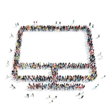 People  computer icon Stock Illustration