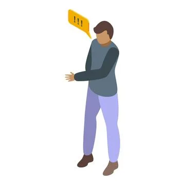 People concept icon isometric vector. Dispute argument 스톡 일러스트
