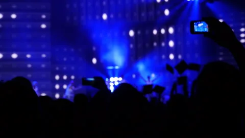 People at a concert in Soft focus. Stock Footage 342320192