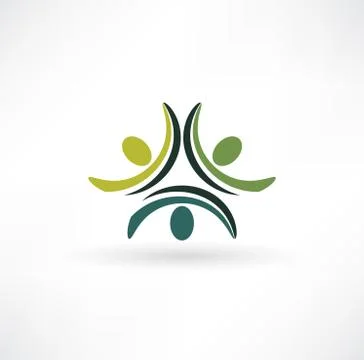 People connected symbol Stock Illustration