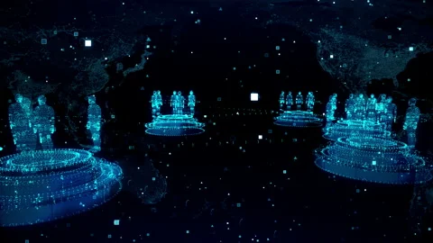 People Connected through the Technology Stock Footage 239129545