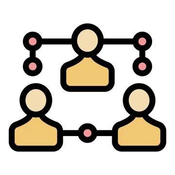 People connecting and sharing information through network Stock Illustration