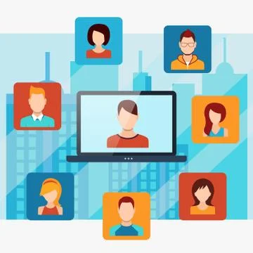 People connecting concept Stock Illustration