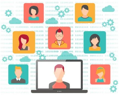 People connecting concept Stock Illustration