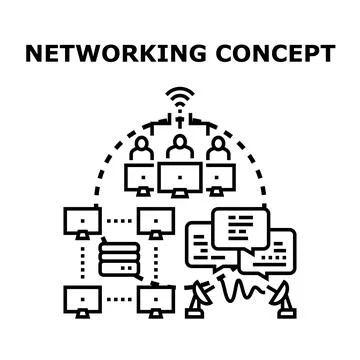 People connecting globally for digital networking concept Stock Illustration