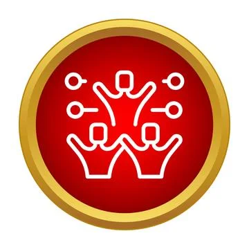 People connecting in a network and human factor icon Stock Illustration