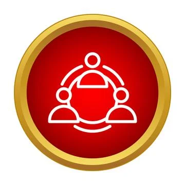 People connecting in network teamwork collaboration icon Stock Illustration