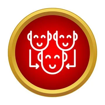 People connecting on a social network sharing ideas icon Stock Illustration