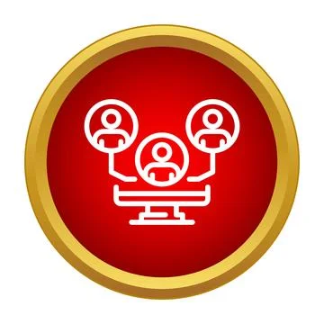 People connecting virtually for online communication and teamwork Stock Illustration