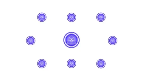 People connection icon animation. 4K motion animation Stock Footage 305166313