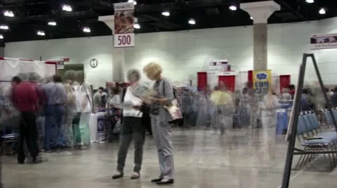 People Convention Time Lapse ( HD ) Stock Footage