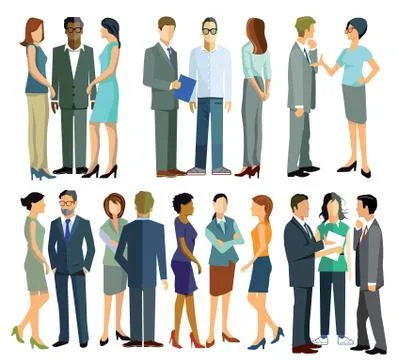 People in conversation Stock Illustration