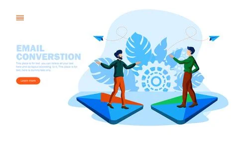 People conversation on mail, mail reply vector illustration Illustrazione stock