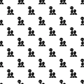 People conversation pattern seamless Illustrazione stock