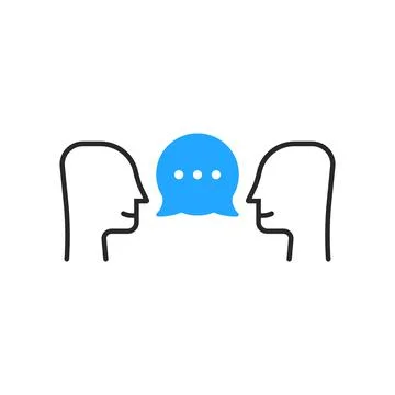 People conversation like small talk Stock Illustration