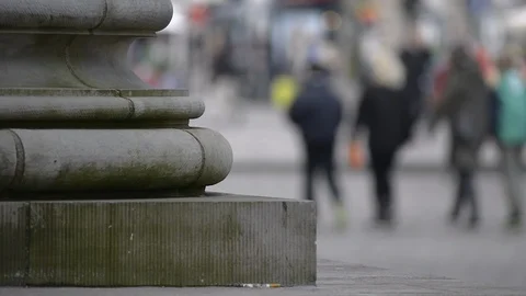 People at Copenhagens old courthouse Stock Footage 85730013