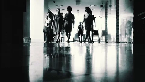 People in the corridor Stock Footage 79782774