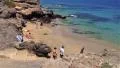 People on the Costa Calma Beach, Fuerteventura, Canary Islands HD Footage