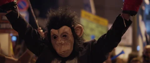 People in costumes during a protest Stock Footage 152848362