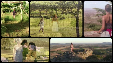People in countryside Stock Footage 32664688