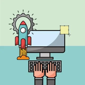 People creative process Stock Illustration