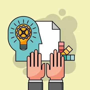 People creative process Stock Illustration