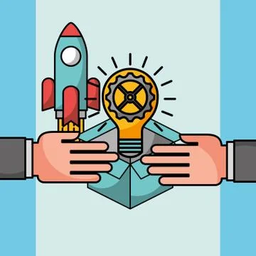 People creative process Stock Illustration