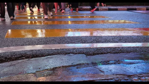 People Crossing 1 Stock Footage 303416193