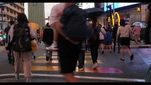 People Crossing 2 Stock Footage 303415951