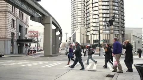 People crossing Stock Footage 10734041