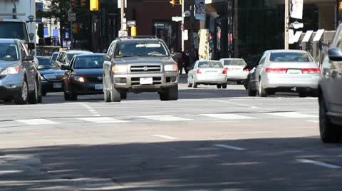 People Crossing Steet3 Stock Footage
