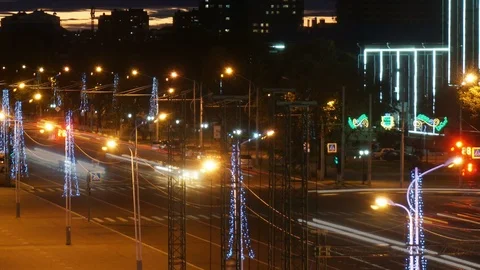People at the crossroads. time lapse Video stock 100237066