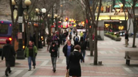People crosswalk Stock Footage 10734355