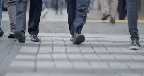 People in crosswalk Video stock 122860091