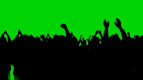 People Crowd Dance Discotheque Green Screen 3D Rendering Animation Stock Footage