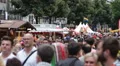 People Crowd Demonstrating Diversity Festival Gay Pride Parade Cologne Germany HD Footage