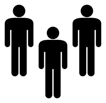 People Crowd Flat Icon Image Stock Illustration