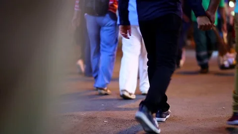 People Crowd Stock Footage 82632542