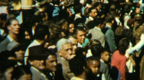 People Crowd Parade South Africa - Vintage 8mm Film Stock Footage