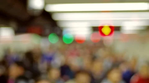 People crowd in train station of hong kong Stock Footage 47195251