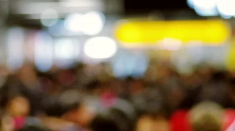 People crowd in train station of hong kong Stock Footage 47196412