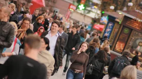 People crowd. Unusual angle Video stock 11868877