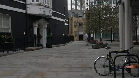 People on Curzon Square Video stock 91836471