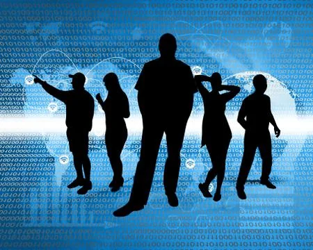 People in cyberspace Stock-Illustration