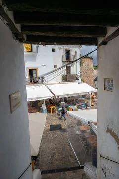 People in Dalt Vila old town in Ibiza in Spain in the summer of 2022. Stock Photos