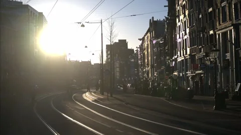 People on Dam square in city centre. Royal Palace. Historical buildings. Stock Footage 259030627