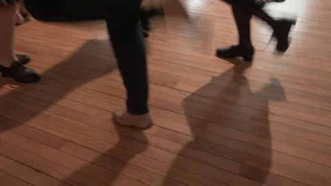 People dance at Celidh Stock Footage 83039267