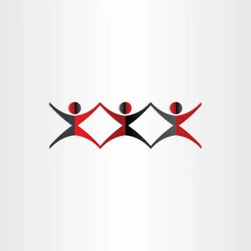 People dancing abstract design element Stock-Illustration