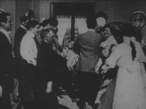 $People Dancing and having Fun At A Party 1910 Style Stock Footage 38531803